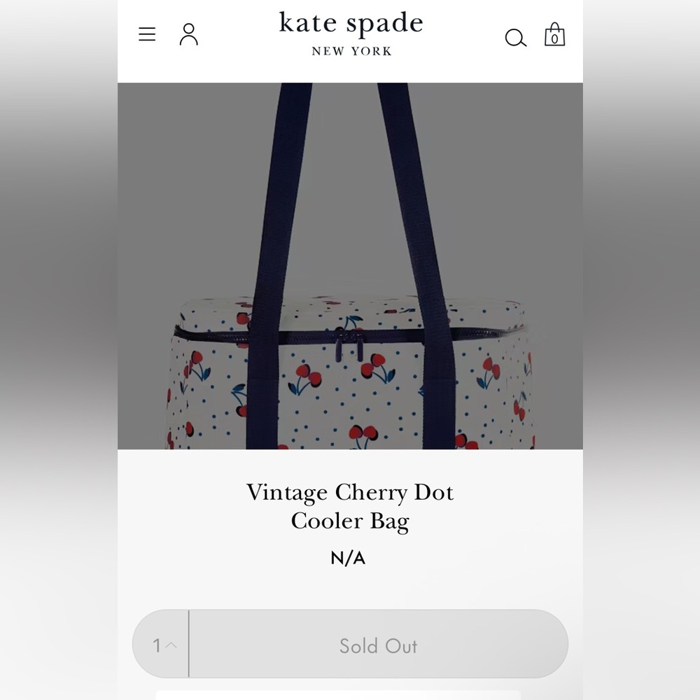 Kate Spade Red and White Cherry Cooler - Picture 6 of 6